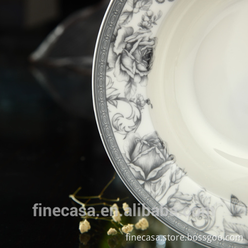 8.5 Inches Fine New Bone China Porcelain Soup Bowl set